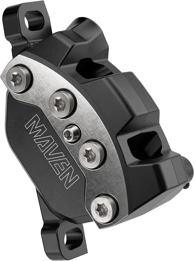 SRAM Maven Ultimate Stealth Disc Brake and Lever - Front, Post Mount, 4-Piston, Aluminum Lever, Titanium Hardware, Black/Silver, A1