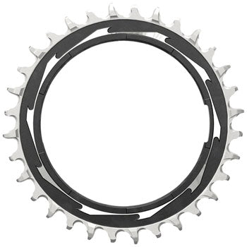SRAM XX SL Eagle T-Type Thread Mount Chainring - 32t, 12-Speed, Thread Mount (For XX SL PM Spider), 3mm Offset, Aluminum, Black/Silver