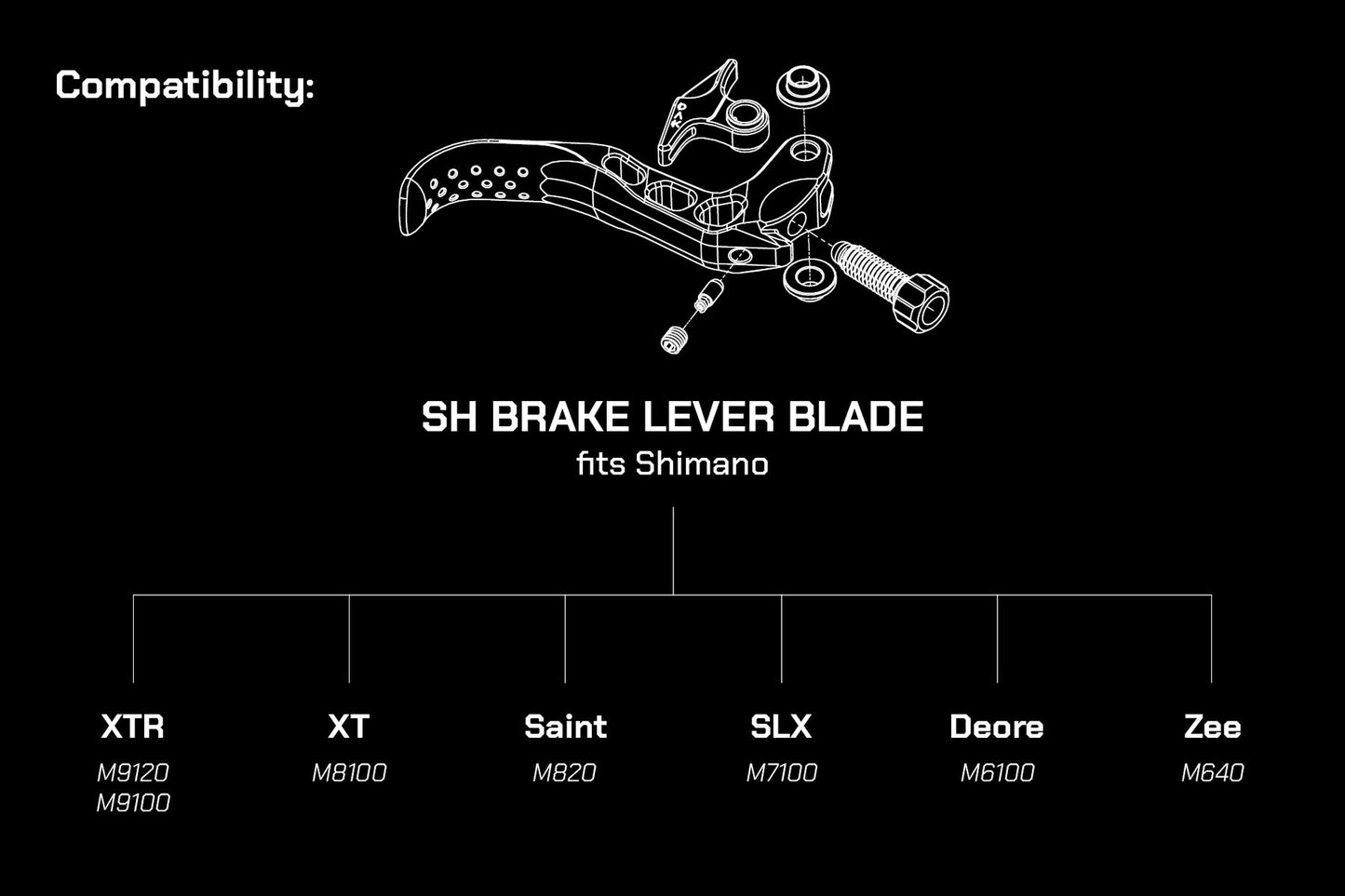 OAK SH Brake Lever Blade Set - fits Shiman