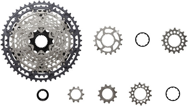 Shimano Deore XT CS-M8200-12 Cassette - 12-Speed, 10-51t, Hyperglide+, Micro Spline, Gray/Silver
