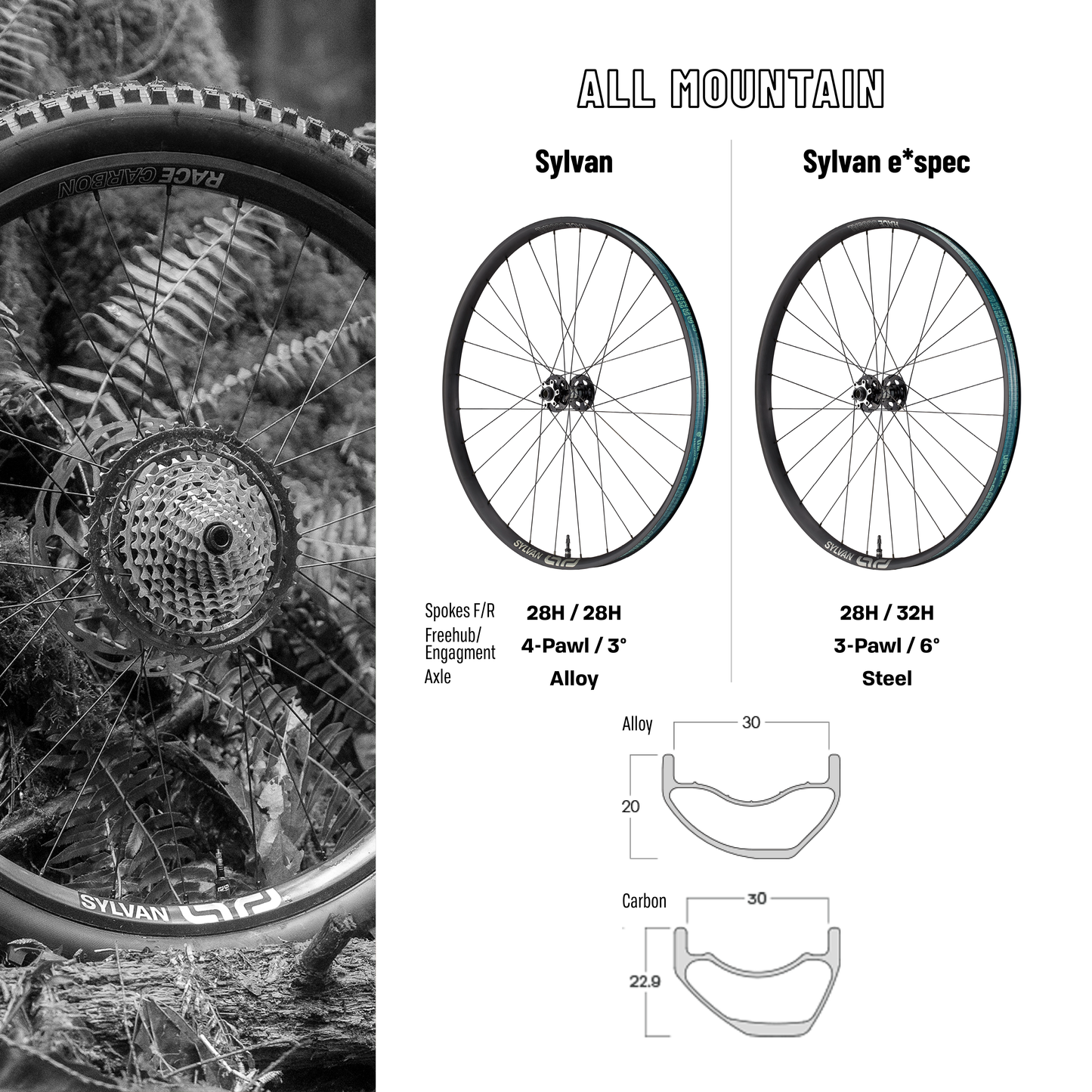 e*thirteen Sylvan Race Carbon All Mountain Wheels