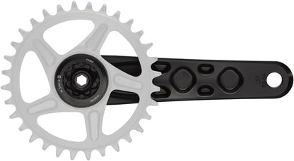 RaceFace Turbine Crankset - 165mm, Direct Mount, 143mm Spindle with CINCH Interface, 7050 Aluminum, Black