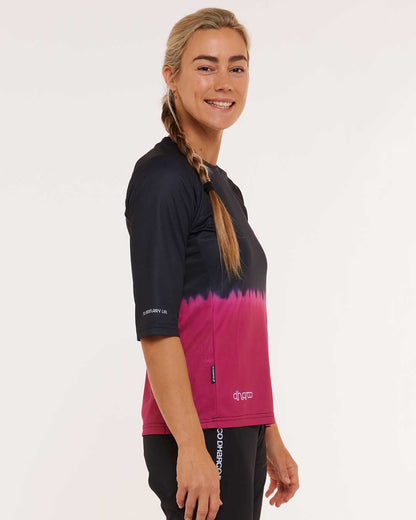 Womens 3/4 Sleeve Jersey | Cherry Dip