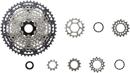 Shimano Deore XT CS-M8200-12 Cassette - 12-Speed, 10-51t, Hyperglide+, Micro Spline, Gray/Silver