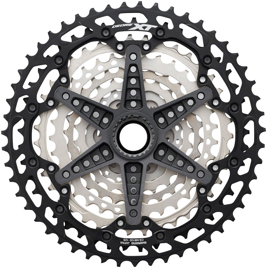 Shimano XT CS-M8100 Cassette - 12-Speed, 10-51t, Silver/Black, Micro Spline