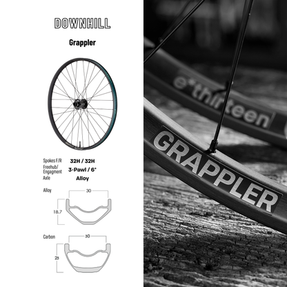 e*thirteen Grappler Race Carbon Downhill Wheels