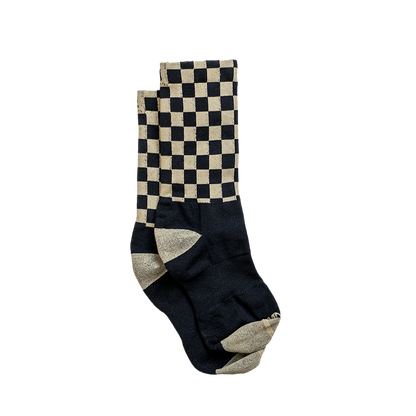 Handup Socks - Checkered Black/Tan