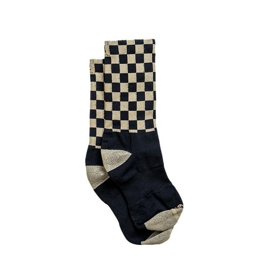 Handup Socks - Checkered Black/Tan